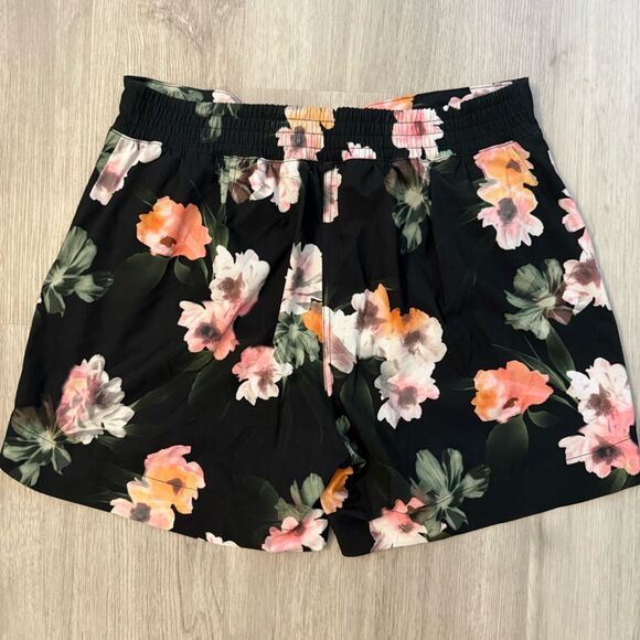 Tangerine Black Floral Print Running Shorts With Liner Size XL - Picture 3 of 6